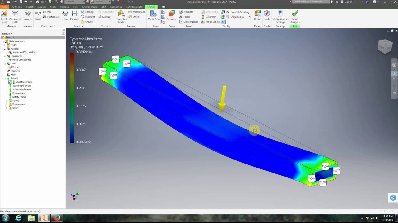 AutoDesk Inventor 2017 : 13 : Stress Analysis