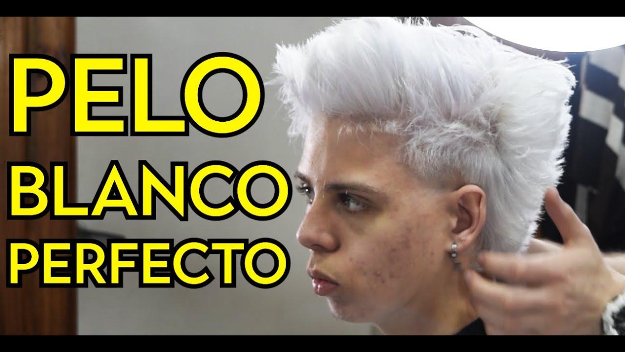 CABELLO BLANCO : COMO TEÑIRSE PELO BLANCO EXPLICADO PASO A PASO tutorial COLORIMETRIA BARBERIA