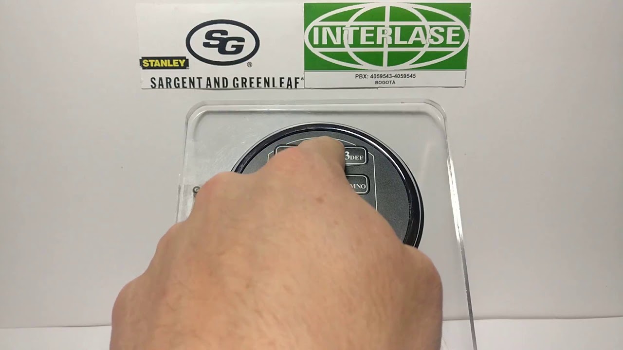 Video de cambio de combinacion de clave para cerraduras s&g electronicas