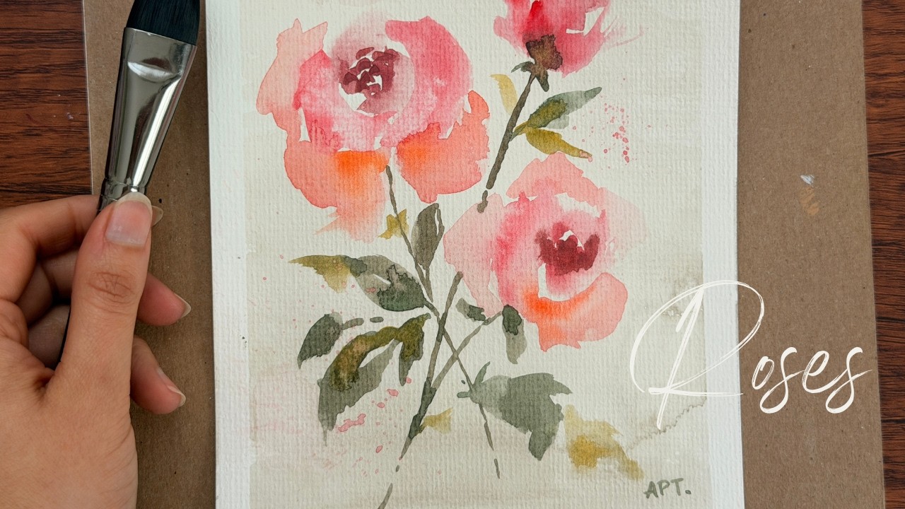 Loose Watercolor Roses - Quick & Easy Practice for Beginners!