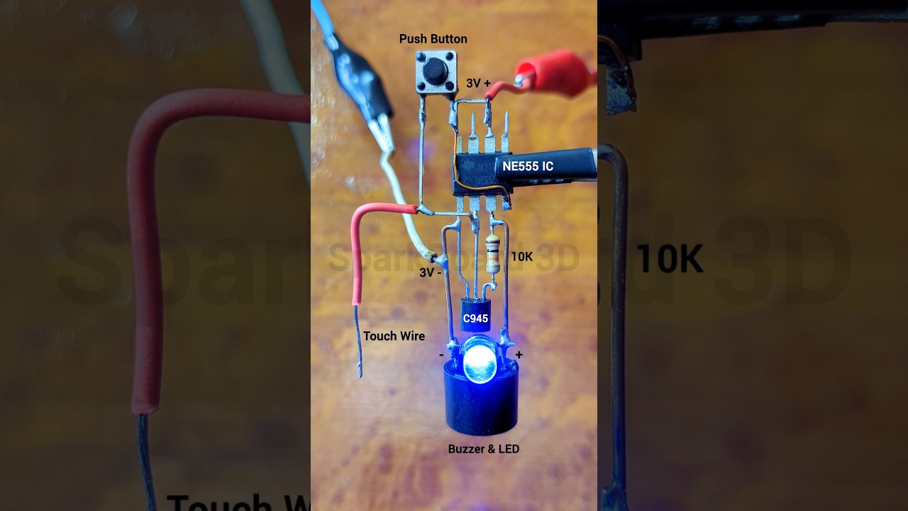 Touch alarm circuit | security alarm | burglar alarm | anti theft alarm #diyproject