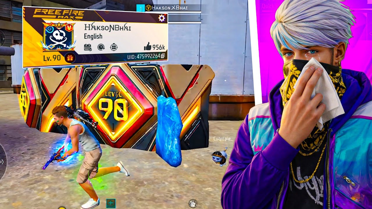LEVEL 90 + Clutch SOLO vs SQUAD Gameplay 🔥 Garena Free Fire 