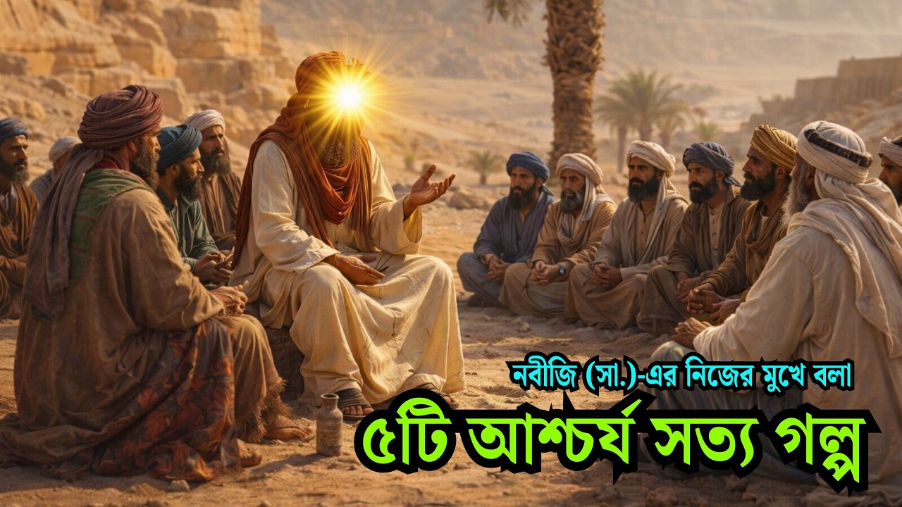 নবীজি (সা.)-এর নিজের মুখে বলা ৫টি আশ্চর্য সত্য গল্প। #islamicstory #islamicgolpo #islamicstory