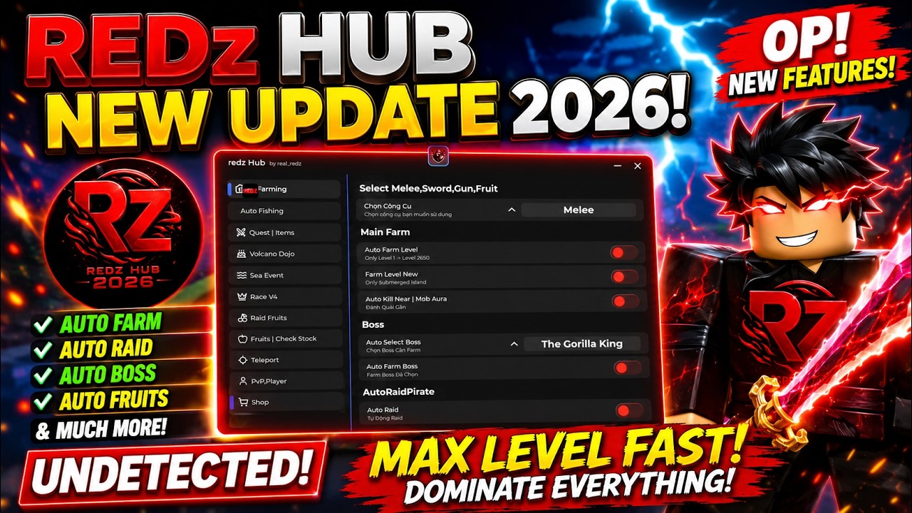 Скрипт Redz Hub [Новое обновление 2026] &ndash; Как запустить Redz Hub в Delta Executor (Скрипты Roblox...