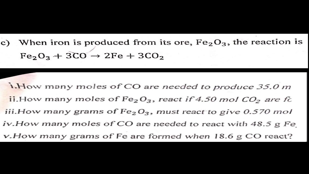 Mole Concept and Stoichiometry Solving problems