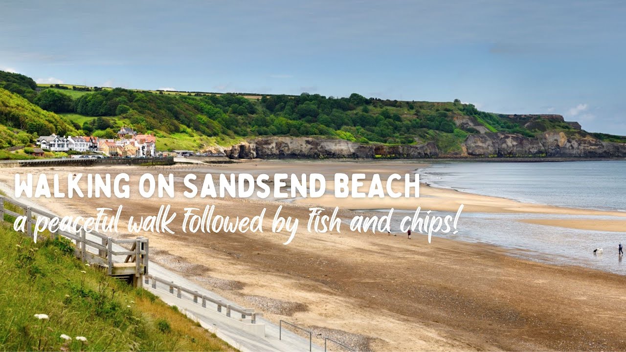 A Relaxing Evening Walk on Sandsend Beach | Whitby, Yorkshire Coast | English Seaside Village