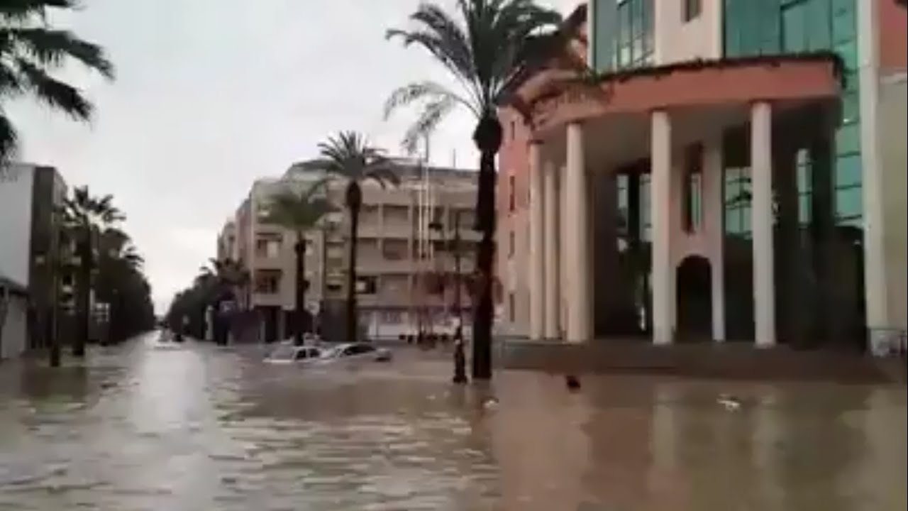 Inundaciones en Los Alcazares - Región de Murcia anegada