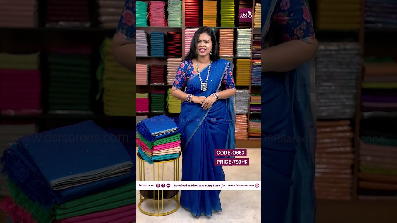 Chanderi Sico Saree With Mirror work | Booking : 9653484447 | www.dsrsarees.com