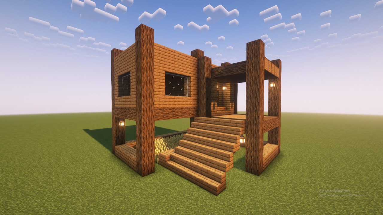 How To Build A Ultimate Wooden Starter House In Minecraft