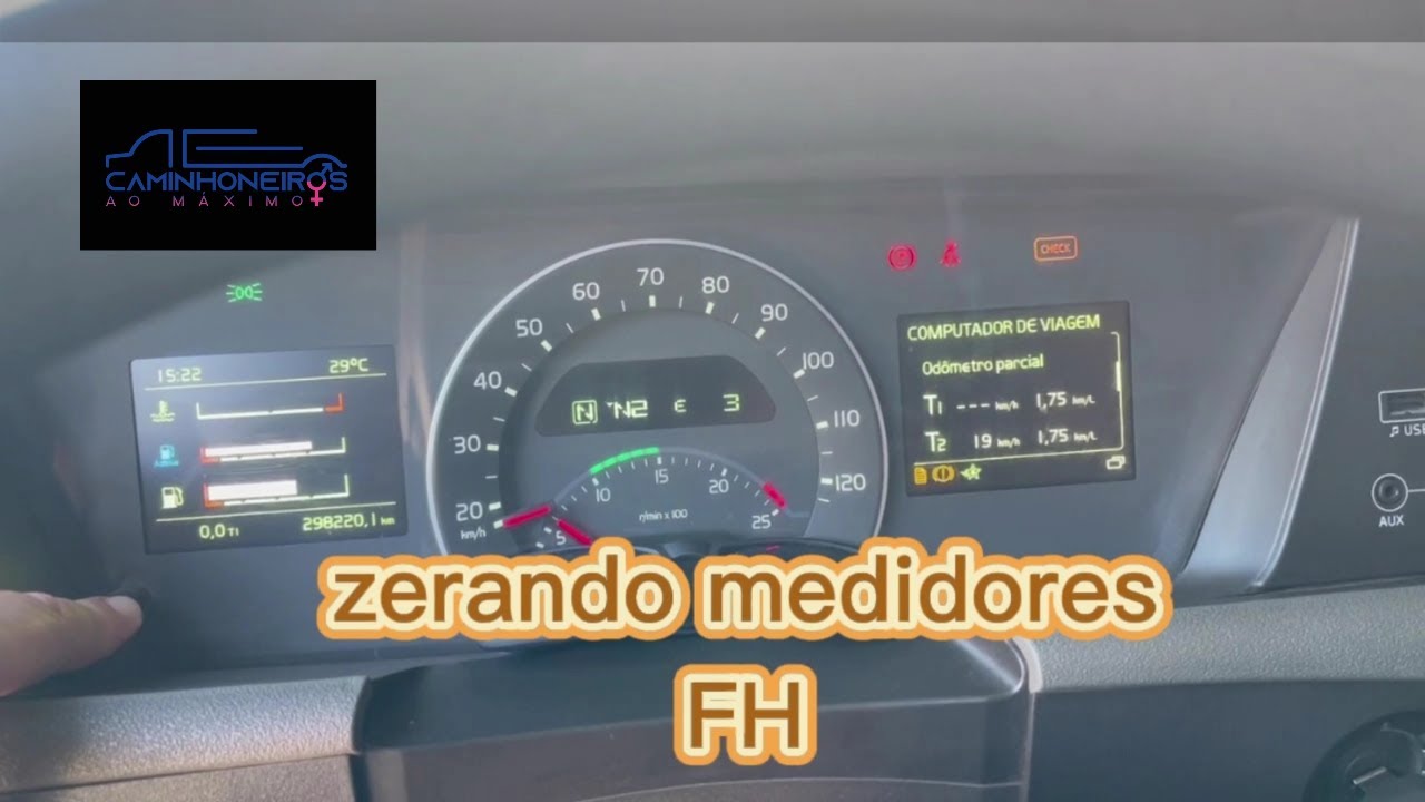 Como zerar computador de bordo do FH?