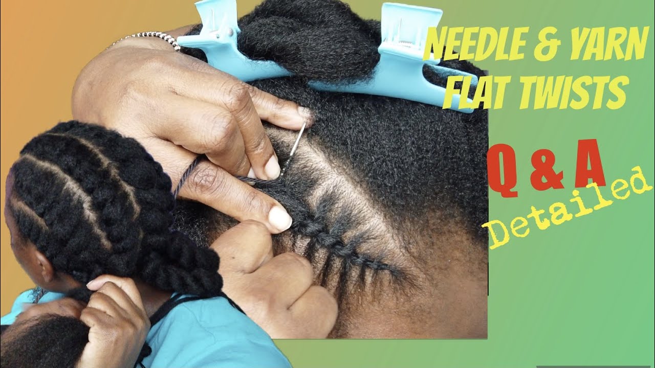 YARN CORNROWS QUESTIONS AND ANSWERS | DETAILED TUTORIAL FLAT TWIST YARN CORNROWS