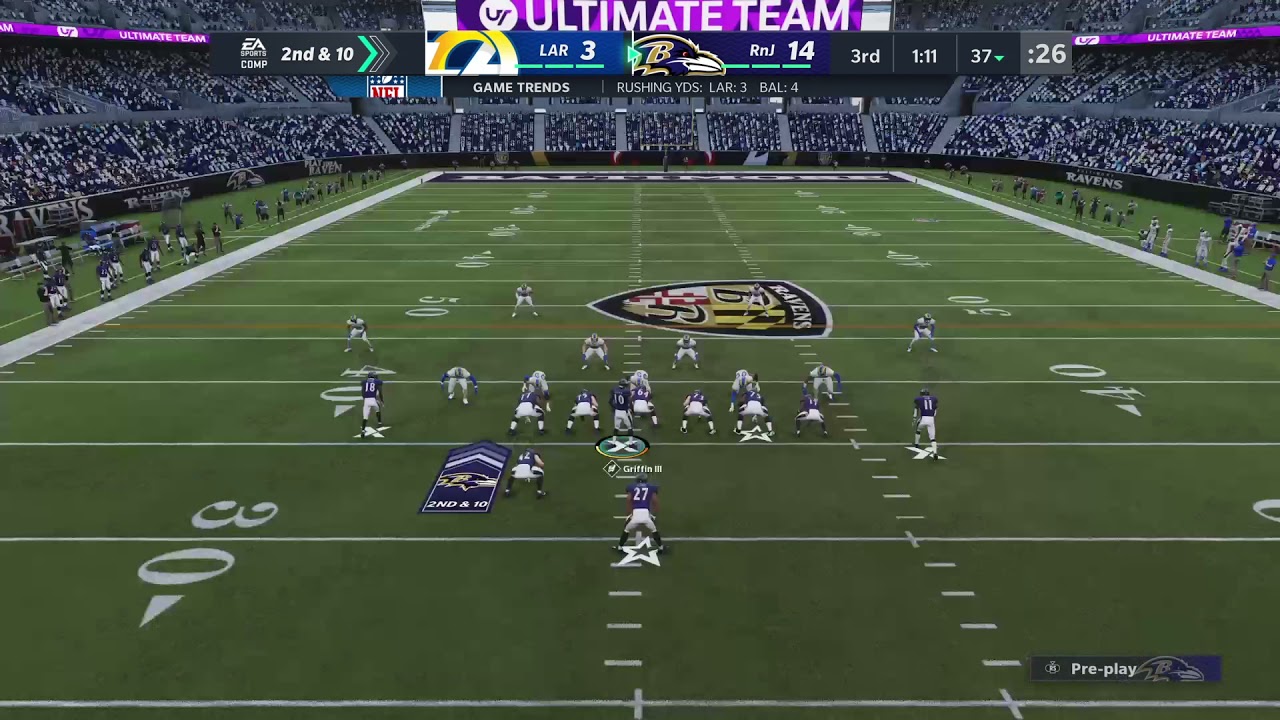 MUT21 Playmaker demonstration: Jalen Reagor crosses right, then Playmakers left.