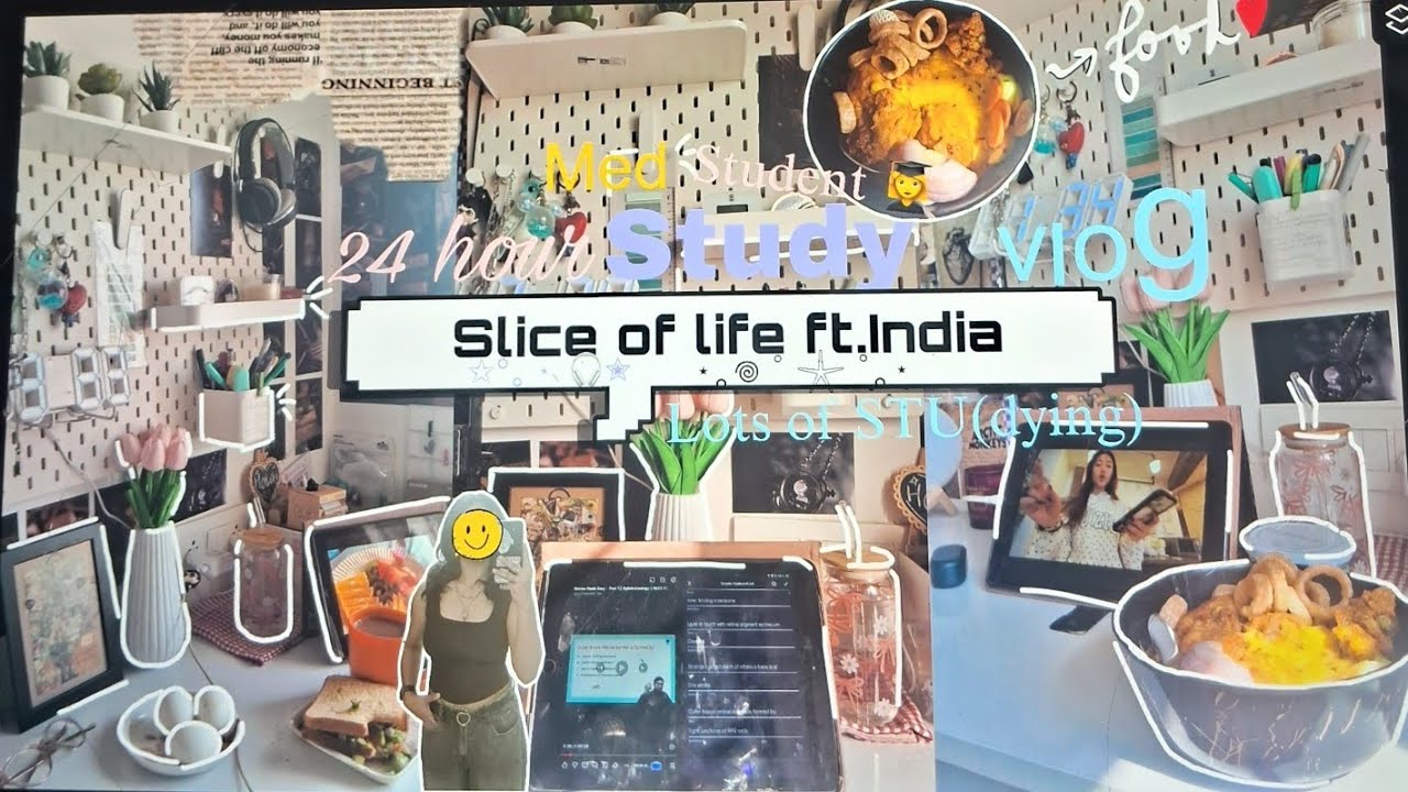 ✩°｡⋆🎧24 Hour Productivity vlog / lots of studying📚/protein foods🥘/⚕️med student🩺👩‍⚕️/ aesthetic/OOT👗