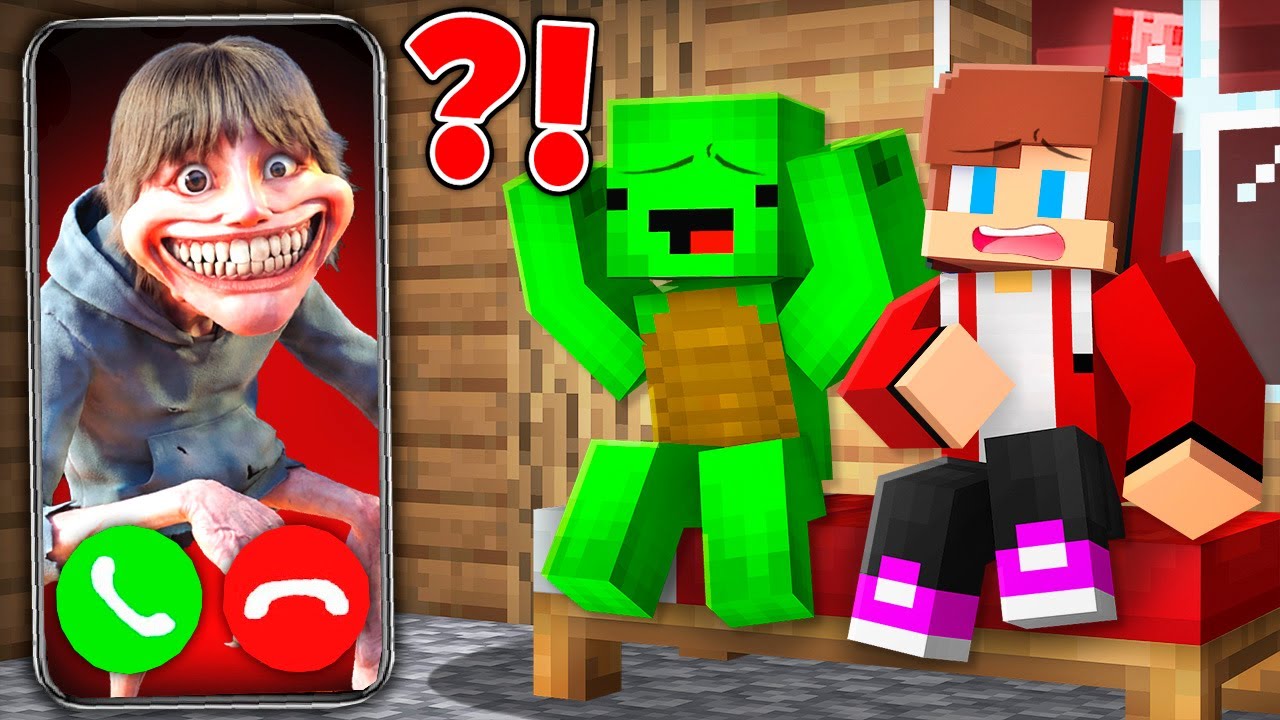 How Mikey and JJ get a Call from 67 Monsterr in Minecraft ?! - Maizen