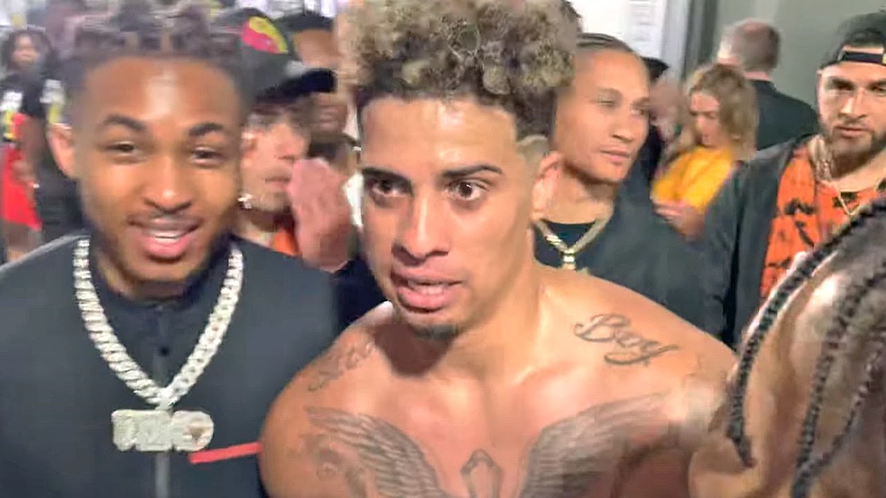 AUSTIN MCBROOM CELEBRATES KO WIN OVER BRYCE HALL