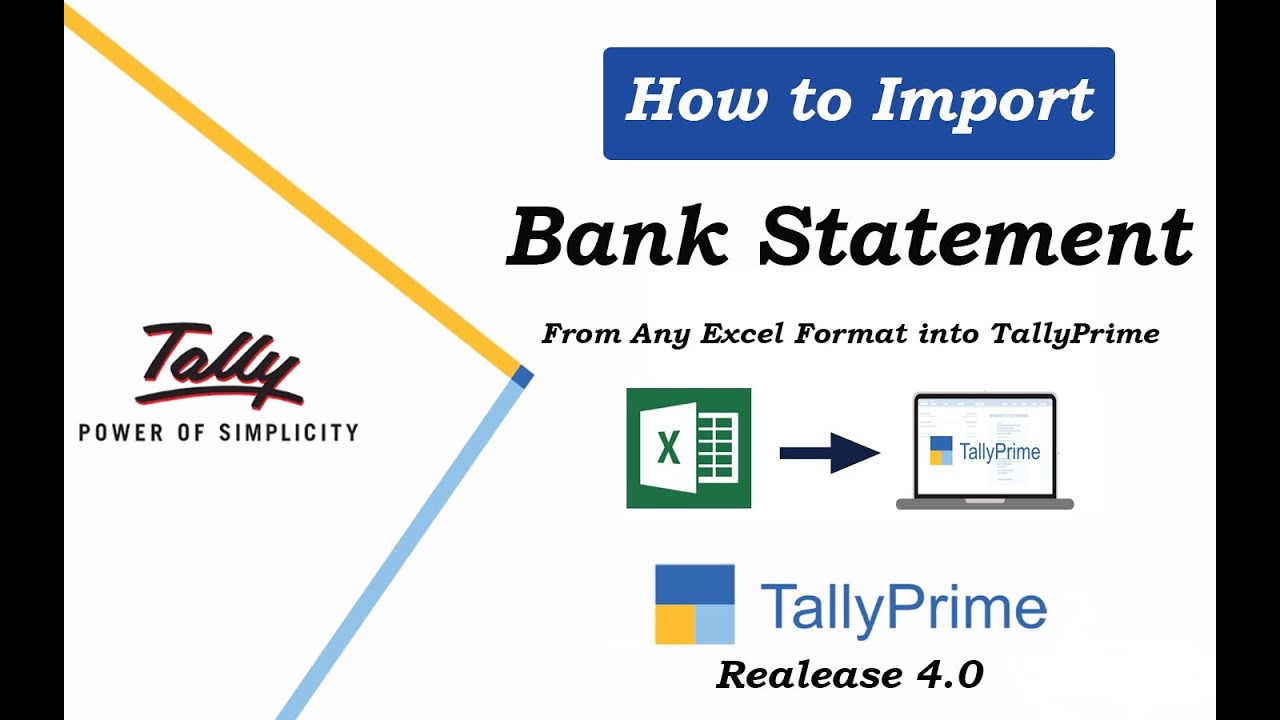 Excel to Tally Bank statement Import in Tallyprime 4.0