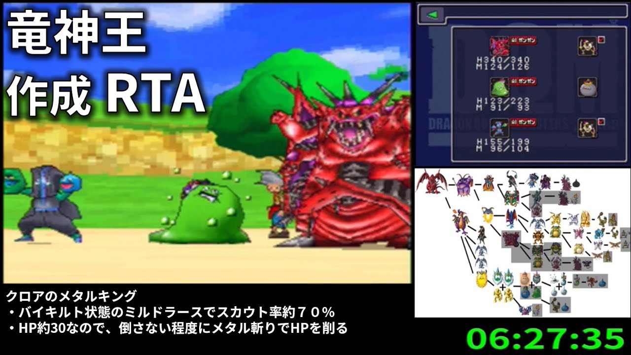 DQMJ竜神王 作成RTA 11時間以内挑戦