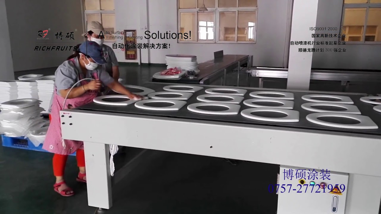 Auto spraying machine for finishing Toilet seat