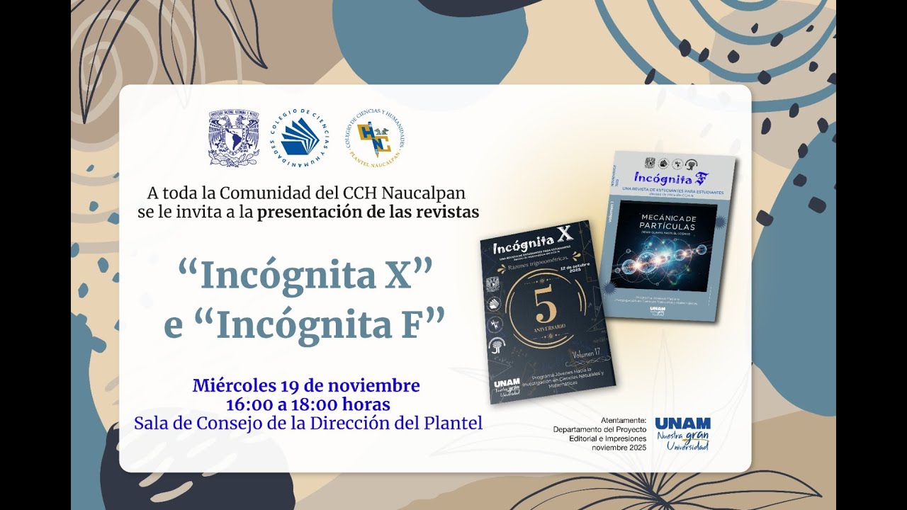 Presentación de las revistas | Incógnita X e incógnita F