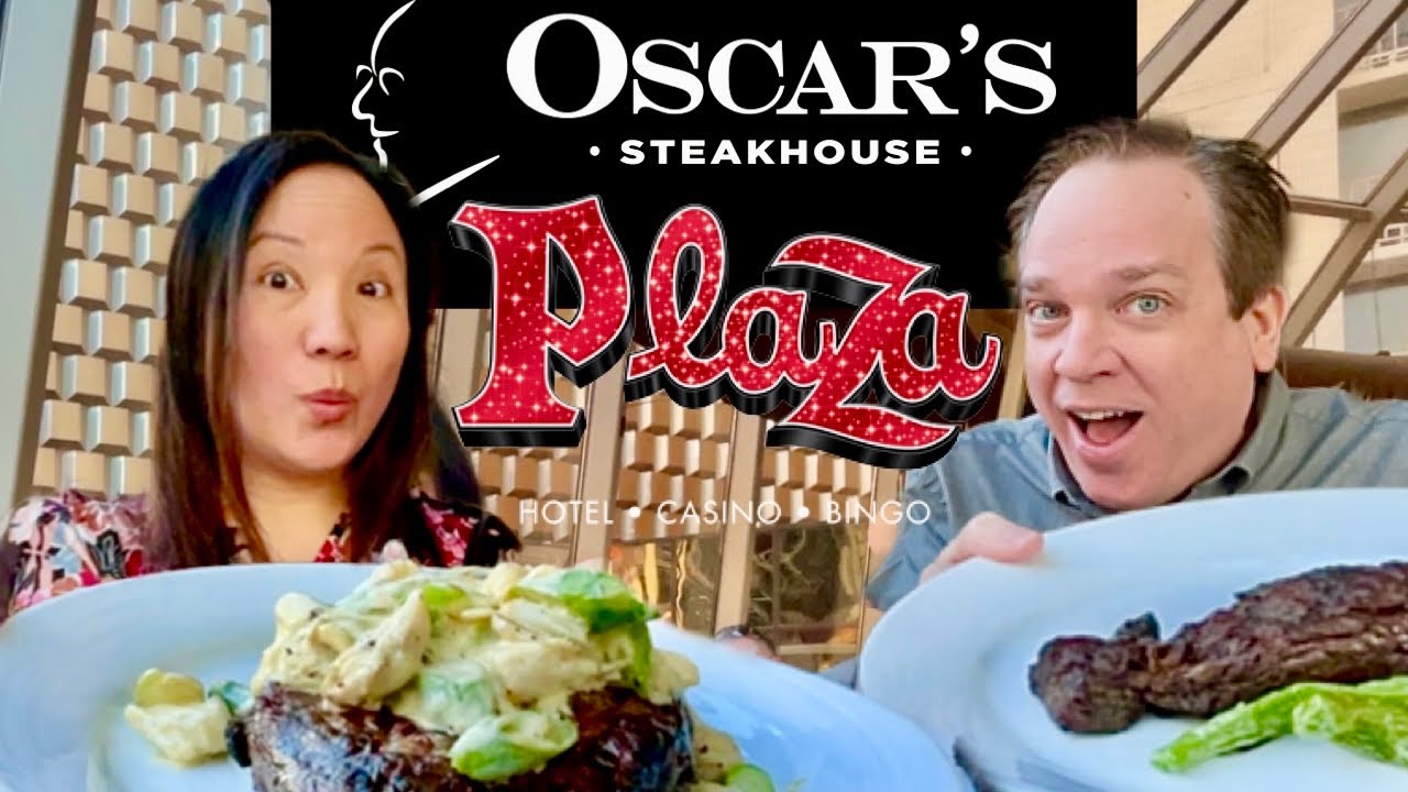 The BEST Steak at The Plaza Hotel OSCAR STYLE! Oscar's Steakhouse Downtown Las Vegas