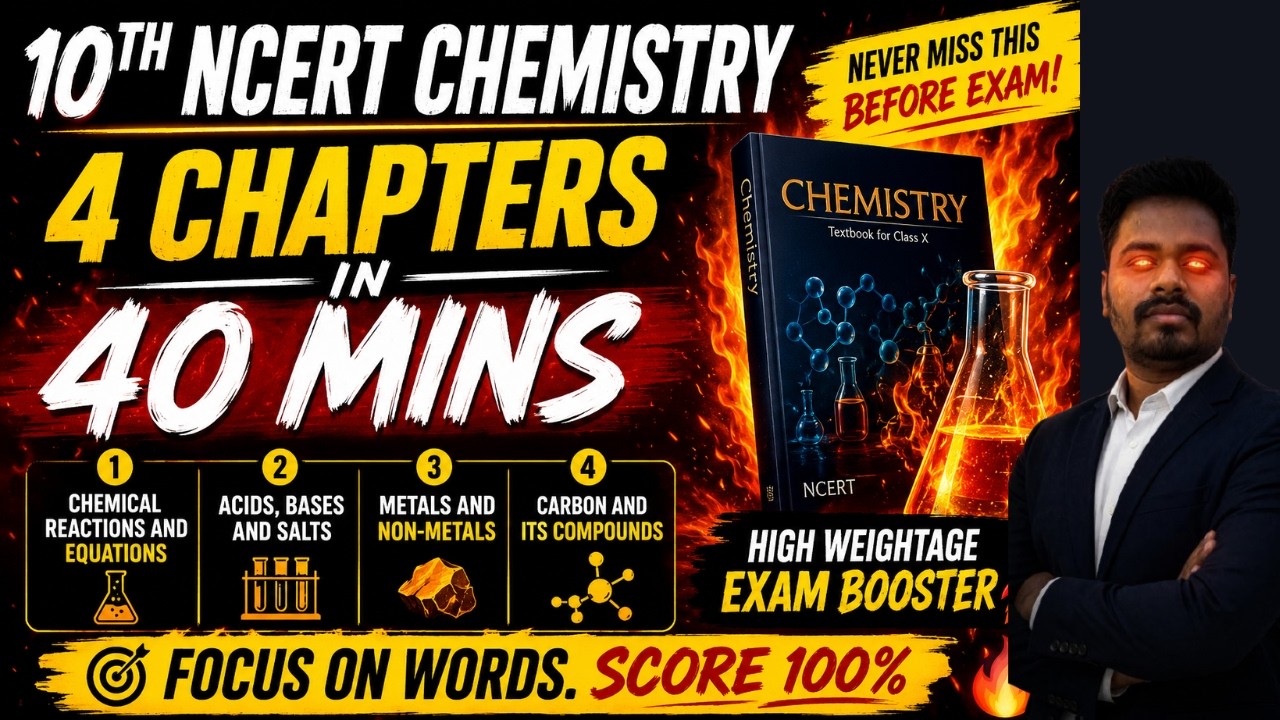 10th STD Chemistry Final Revision 🔥 | 4 Chapters in 40 Minutes | CBSE 2026