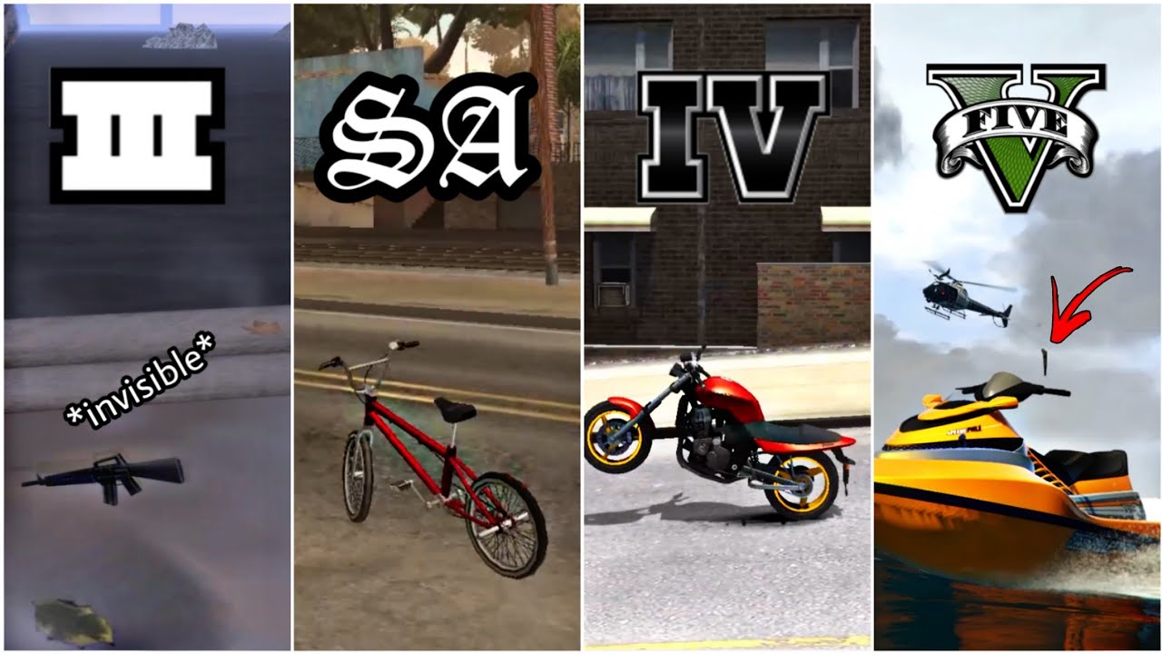 Evolution of Invisibility in GTA Games | Invisible MOD in GTA