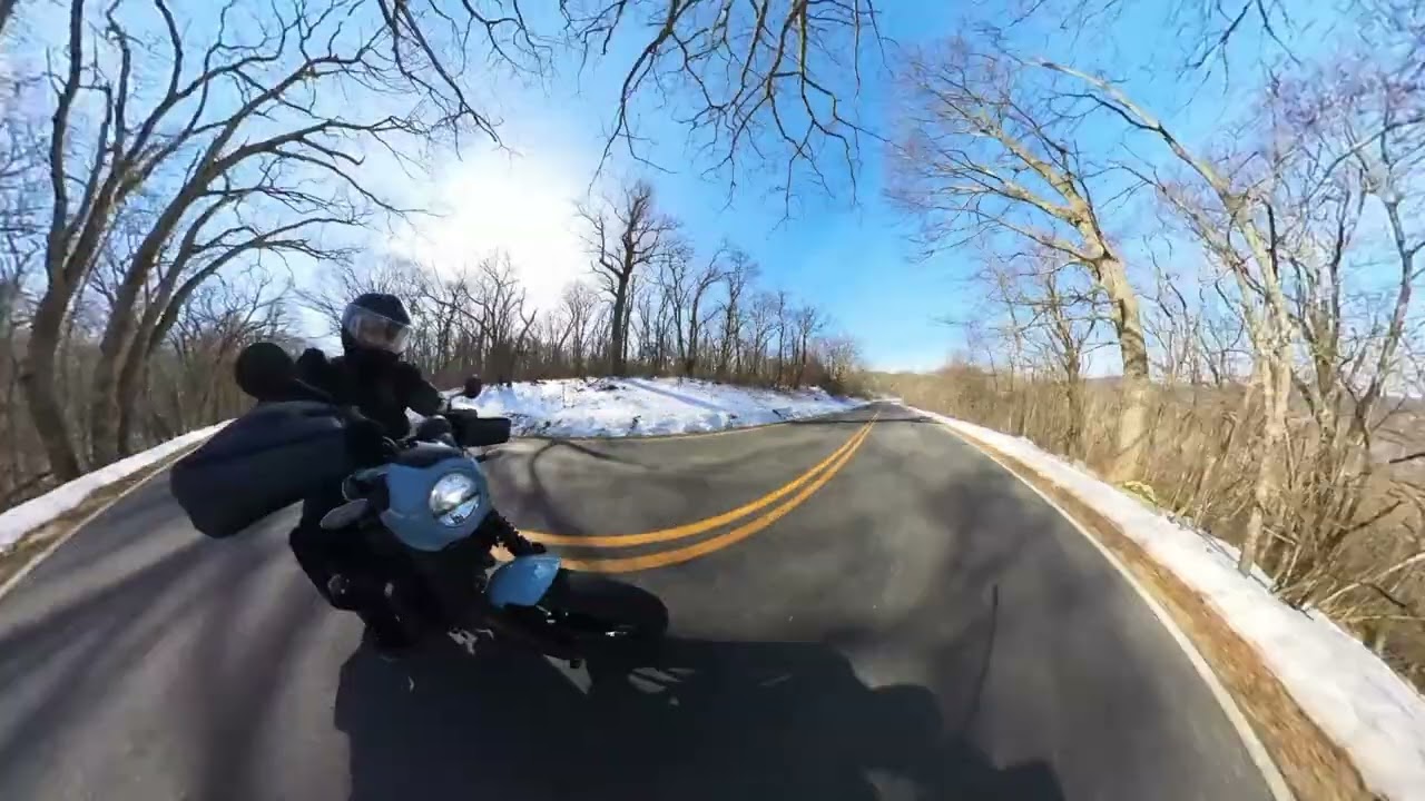 Winter Skyline Drive via 2025 Kawasaki Eliminator SE