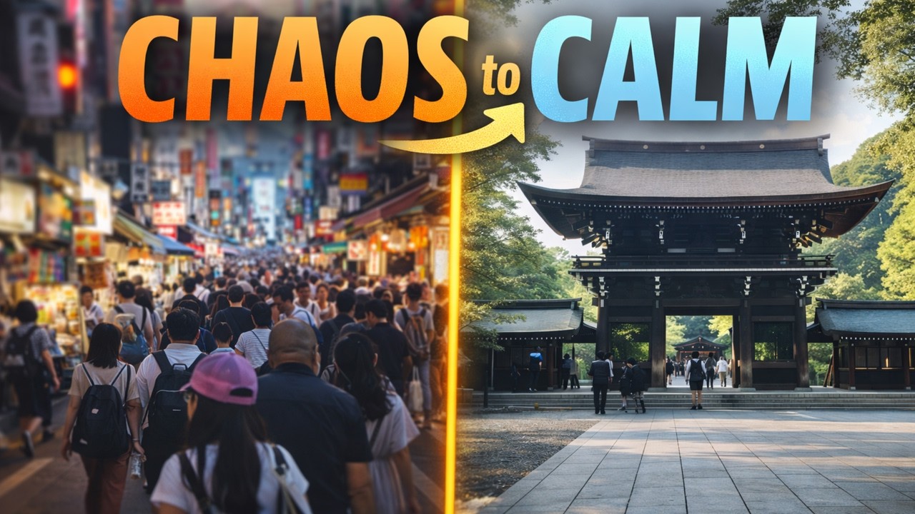 Chaos to Calm in Tokyo: Takeshita Street vs Meiji Jingu
