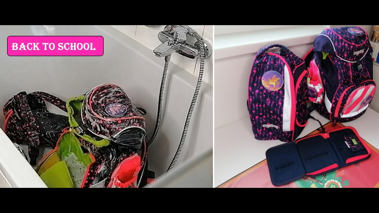 የልጆች ቦርሣ ጽዳት  Schulranzen reinigen, Schoolbag/Kids Backpack, Ergobag