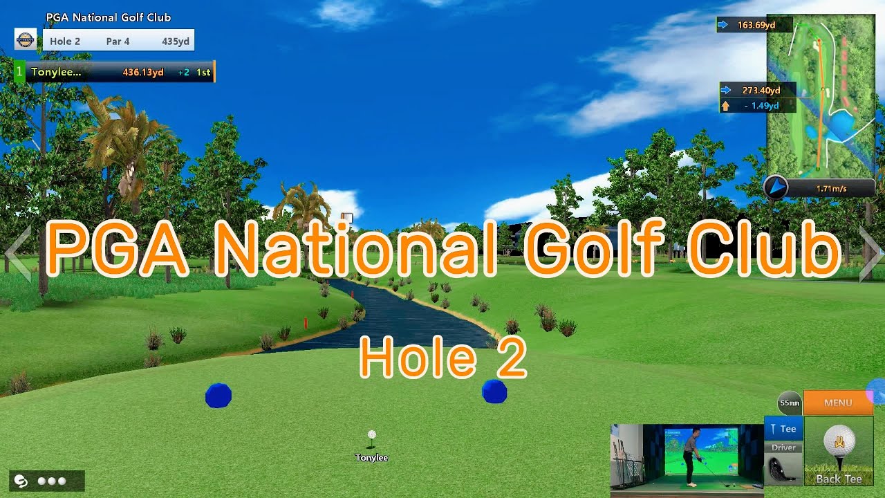 PGA National Golf Club Hole 2 - With Mr. TonyLee #golf #golfswing #indoorgolfgame #indoorgolfpro
