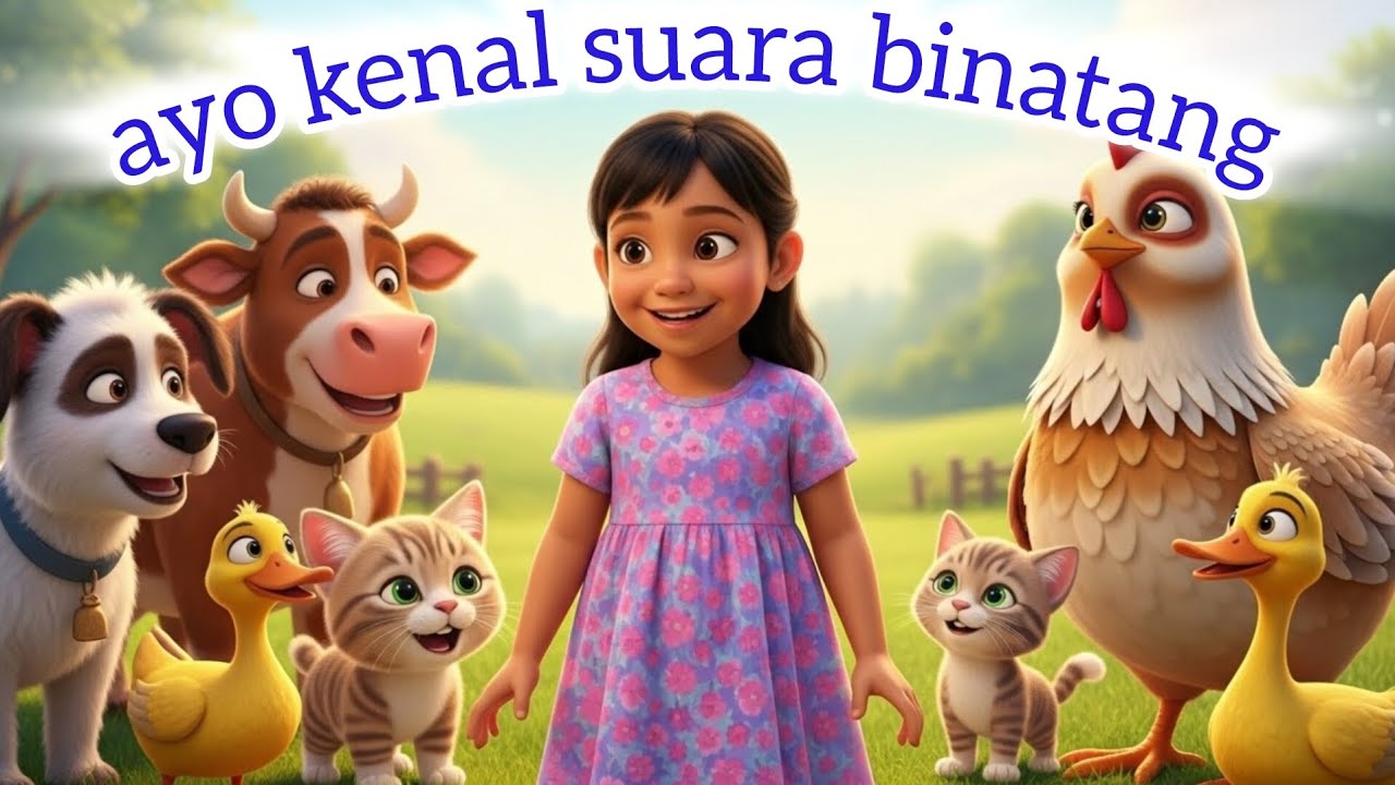 ayo kenal suara binatang ||lagu anak anak versi beda||dengan 3D animasi