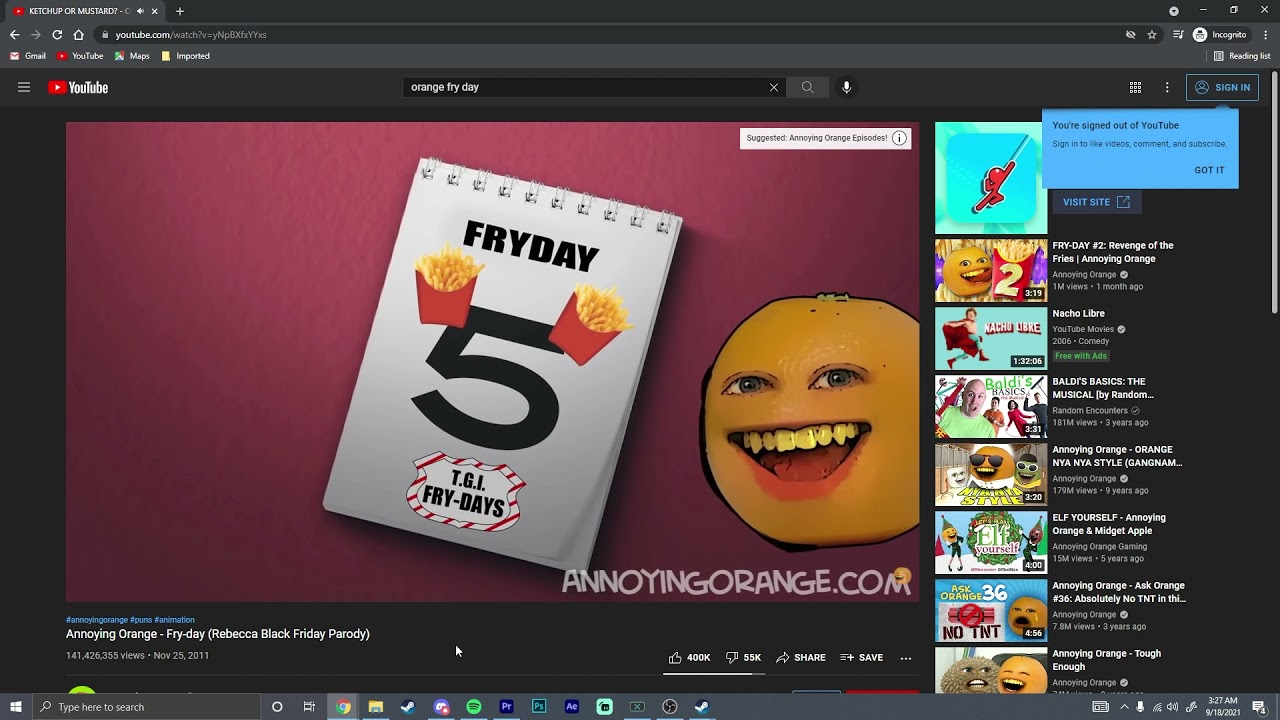 Angry German Kid gets trolled by Fry Day by the Annoying Orange