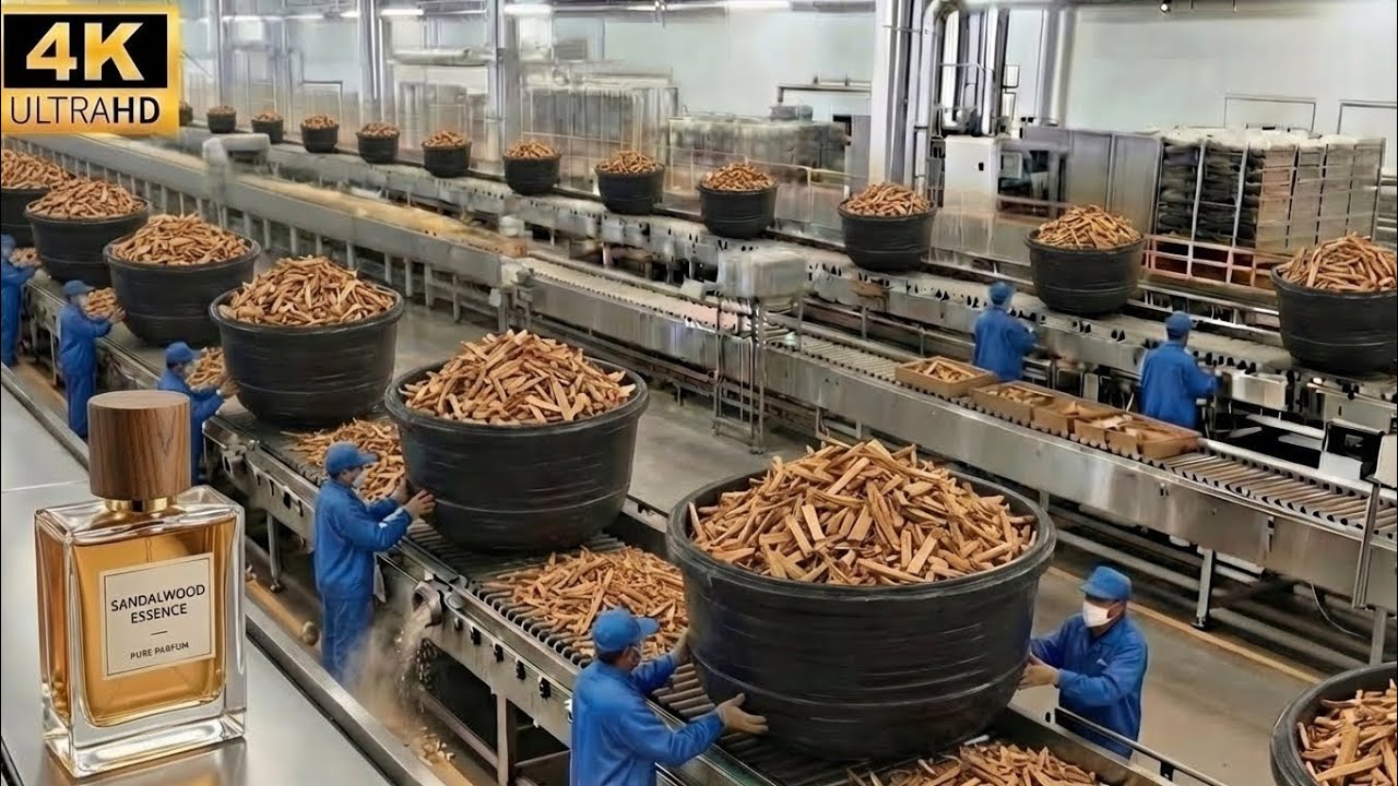 Inside the Sandalwood Factory From Farm to Luxury Perfume Oil (Full Industrial Process)