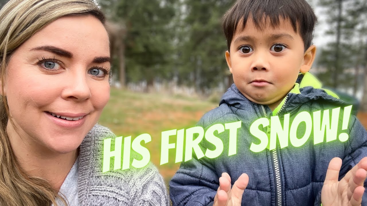 Half Thai boy sees snow for the first time- this is North Idaho life