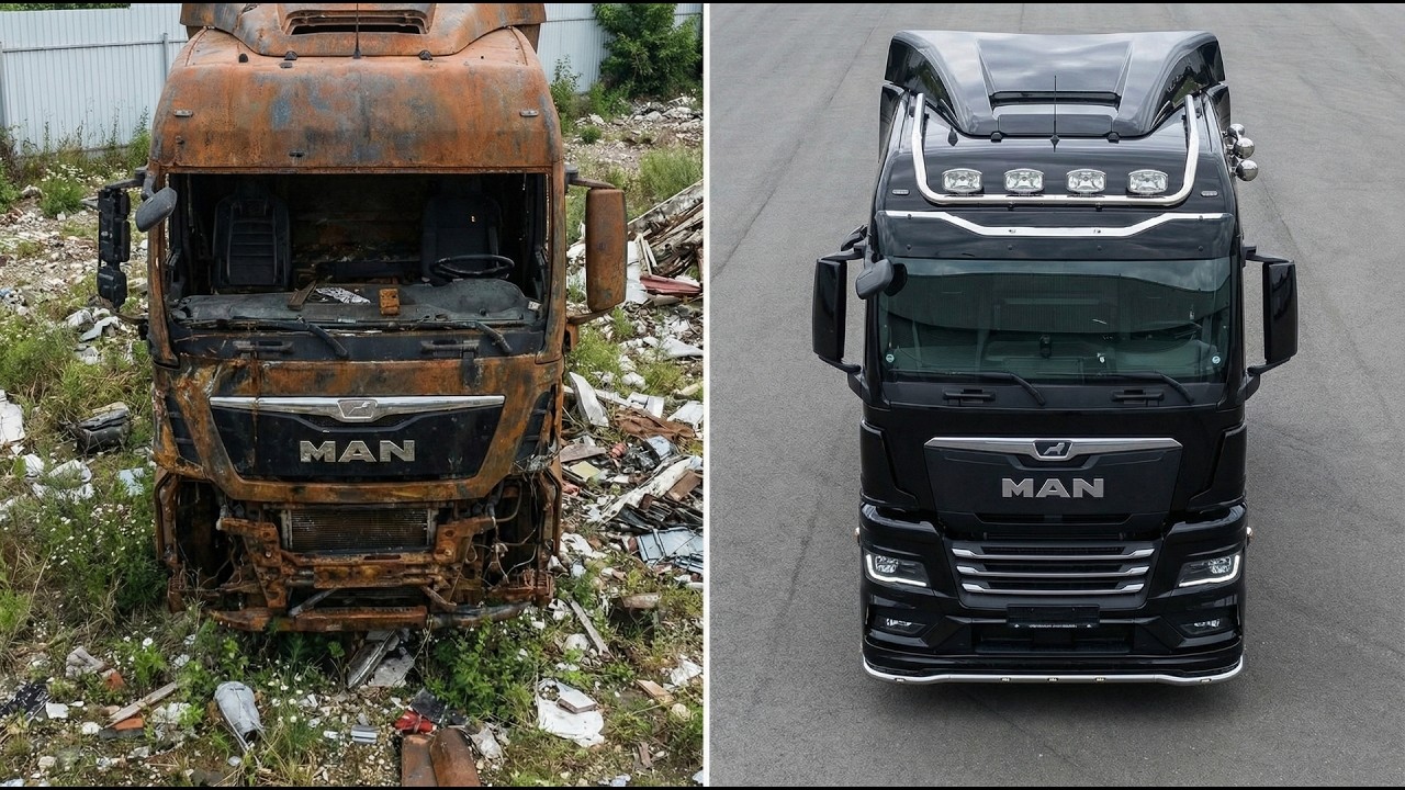 I Bought a Wrecked MAN TGX Truck for $1,000 - Full Restoration