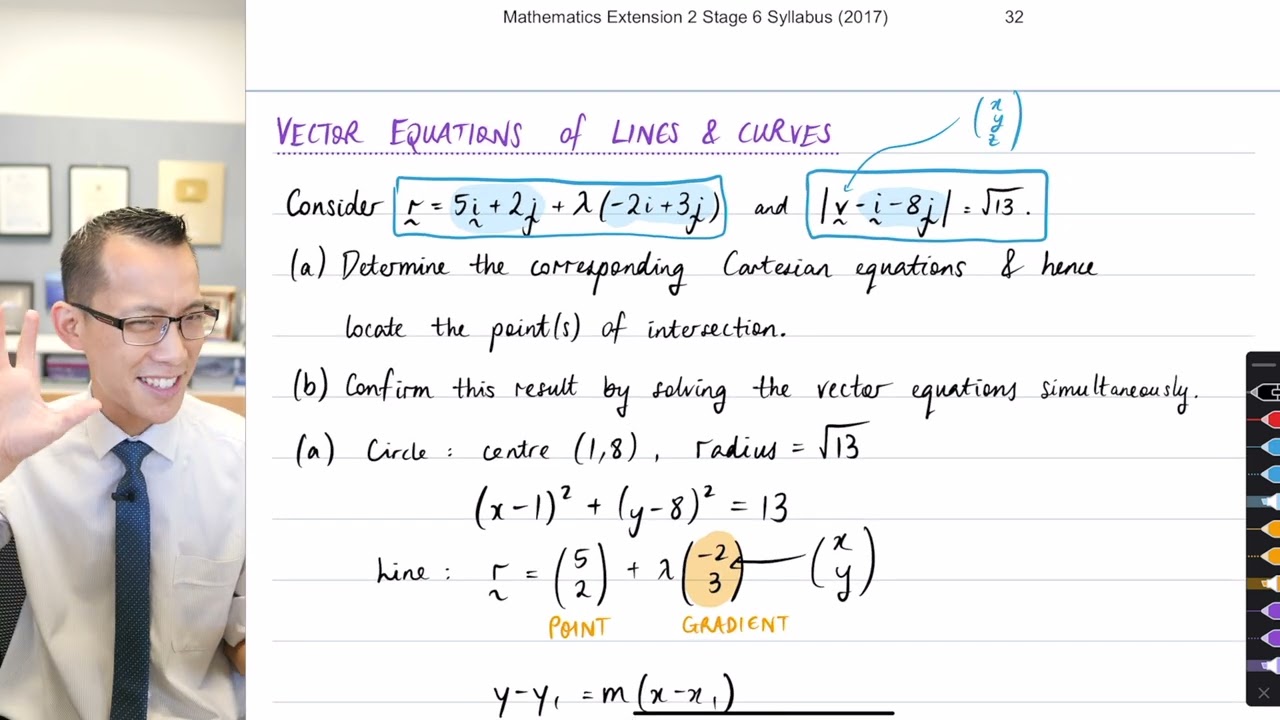 Cartesian & Vector Equations (2 of 3: Line equation)