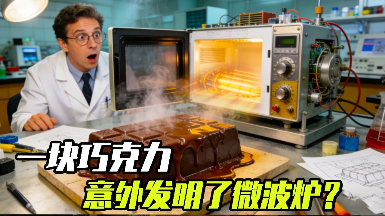 一块巧克力，意外发明了微波炉！【科学火箭叔】 #雷达 #微波炉 #发明