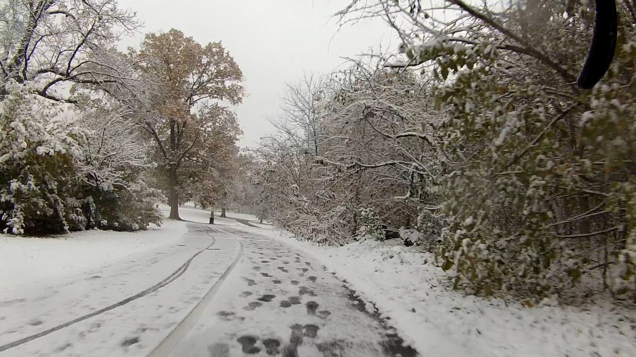 Winter Snow Bike Ride Studded Tires Park Trail BikeBlogger