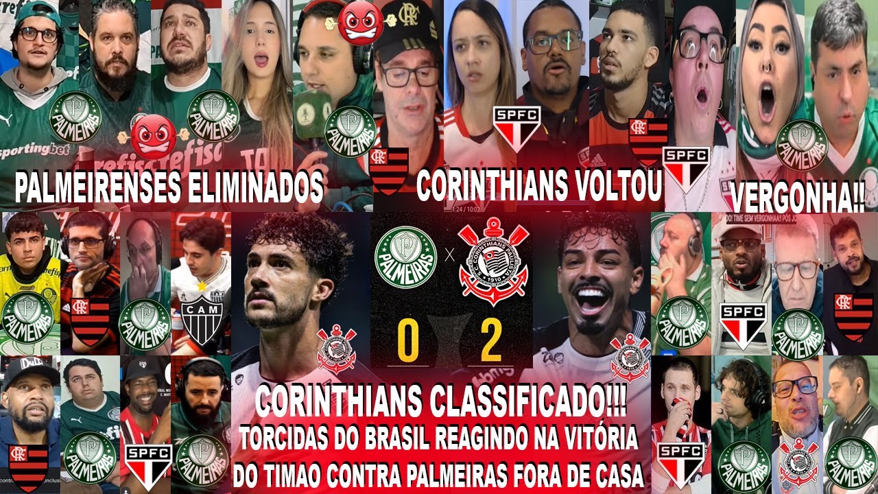 TORCIDAS DO BRASIL AO PALMEIRAS 0X2 CORINTHIANS CLASSIFICADO Y PALMEIRENSES ELIMINADOS