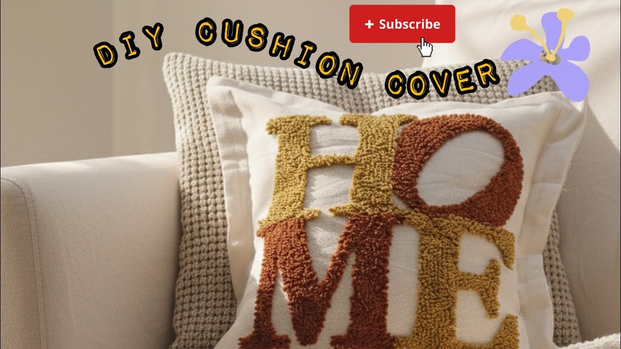 EASY DIY DECOR: How I Styled the Viral Tufted 'HOME' cushion (Must-See!) #Homedecor#punchneedle#Diy