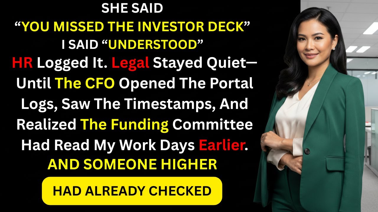 My VP Said I Missed the Investor Deck — The Portal Logs Triggered a Review