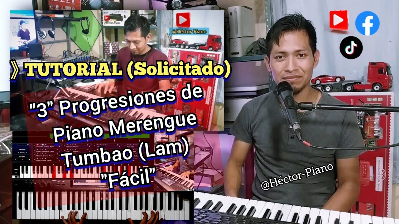 TUTORIAL - Piano Merengue Tumbao en Lam (Solicitado) 3 progresiones interesantes 🔥🎹🎶