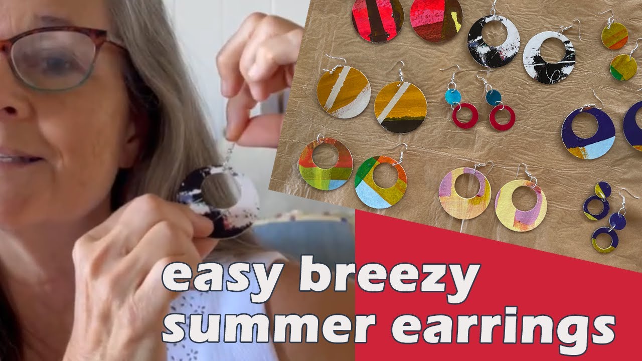 Easy Summer Earrings | Colorful Paper Earrings