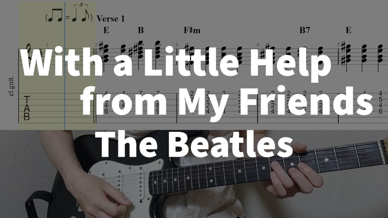 With a Little Help from My Friends - The Beatles | guitar tab easy