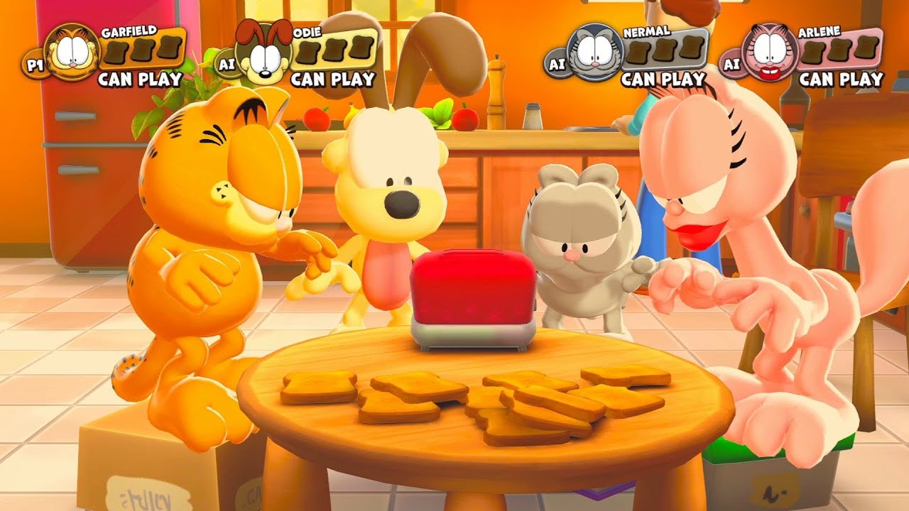 Garfield Lasagna Party (PC) // All Minigames