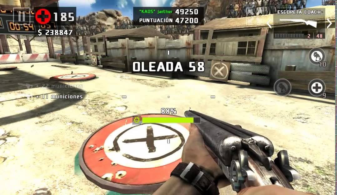 Dead Trigger 2 arena 107 oleadas  88200 puntos