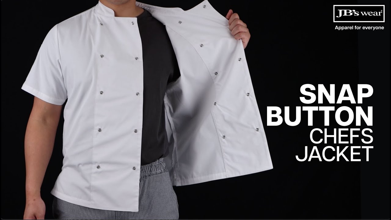FASTEN with EASE - This is the JB's Snap Button Chefs Jacket (5CJS)