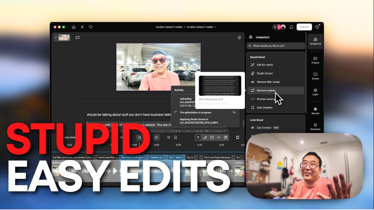 the best way to edit talking head videos in 2025 (Descript for beginners)