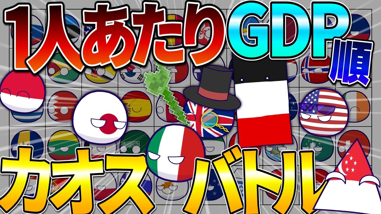 【ポーランドボール】一人当たりGDP上位国でカオスバトル！