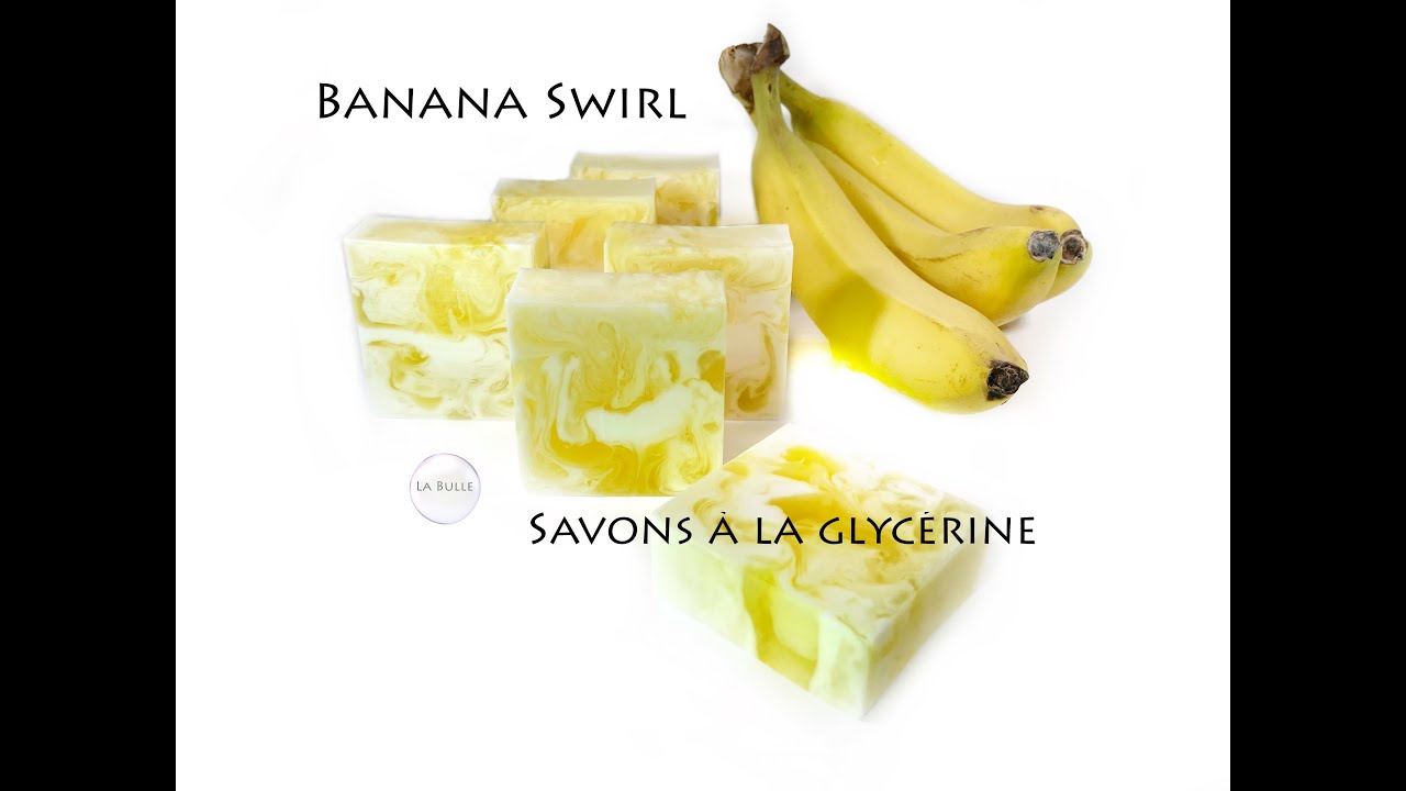 Savon à la glycérine - Banana Swirl - Melt and pour